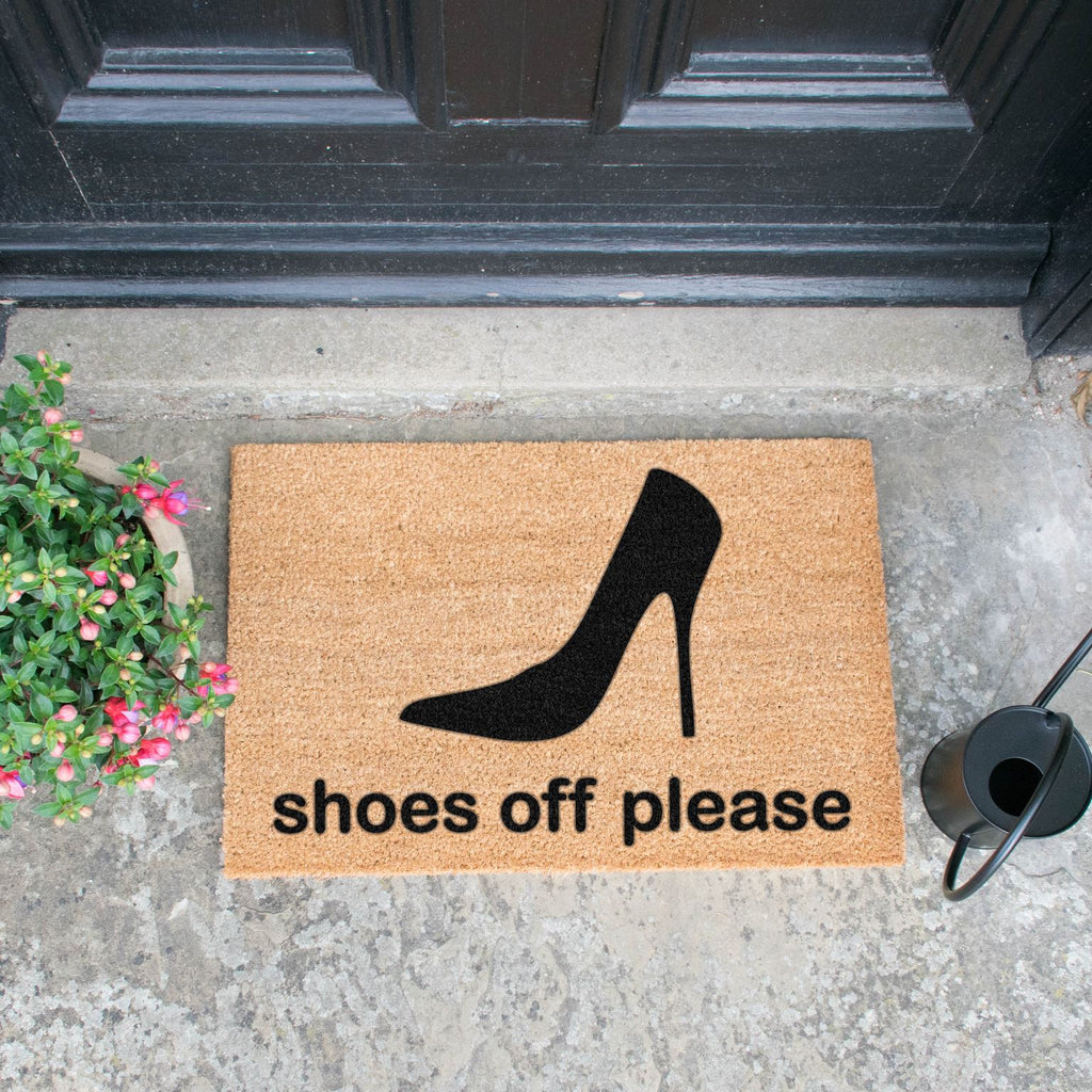 Shoes off please Doormat RUGSANDROOMS 