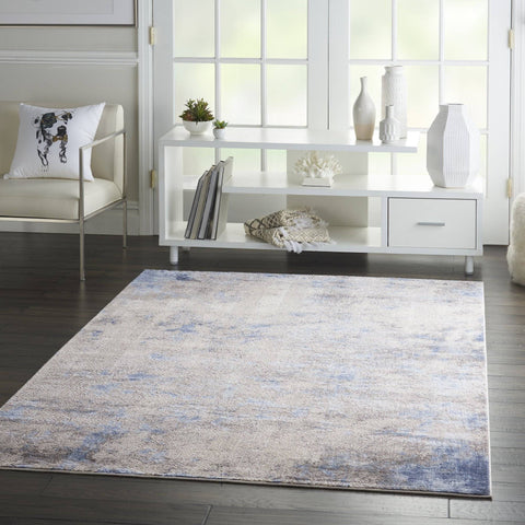 Image of Montay Blue/Ivory Area Rug RUGSANDROOMS 