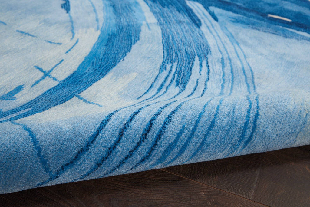 Angela Blue/Ivory Area Rug RUGSANDROOMS 