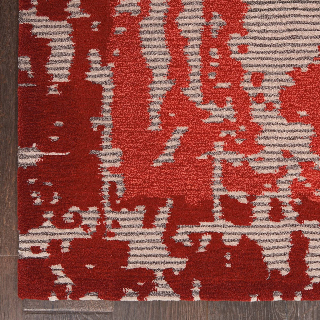 Angela Beige/Red Area Rug RUGSANDROOMS 