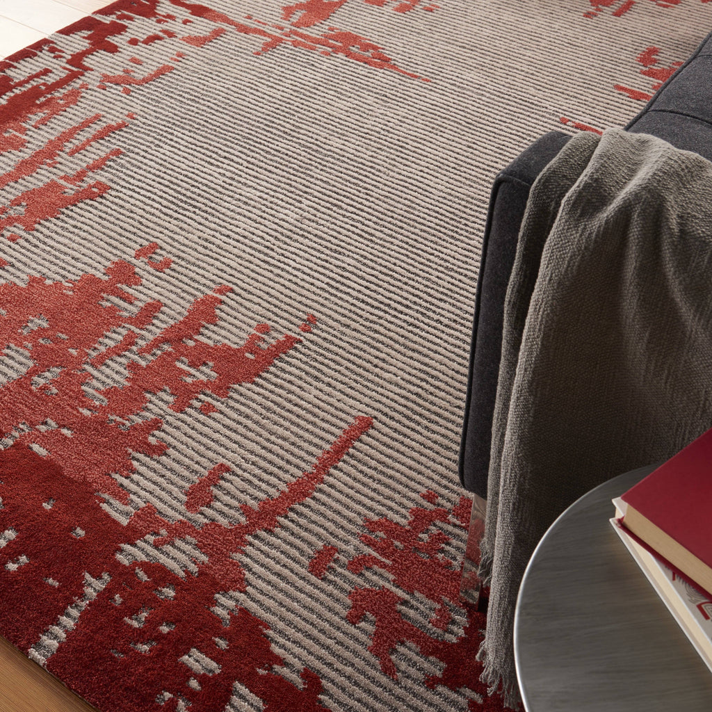 Angela Beige/Red Area Rug RUGSANDROOMS 