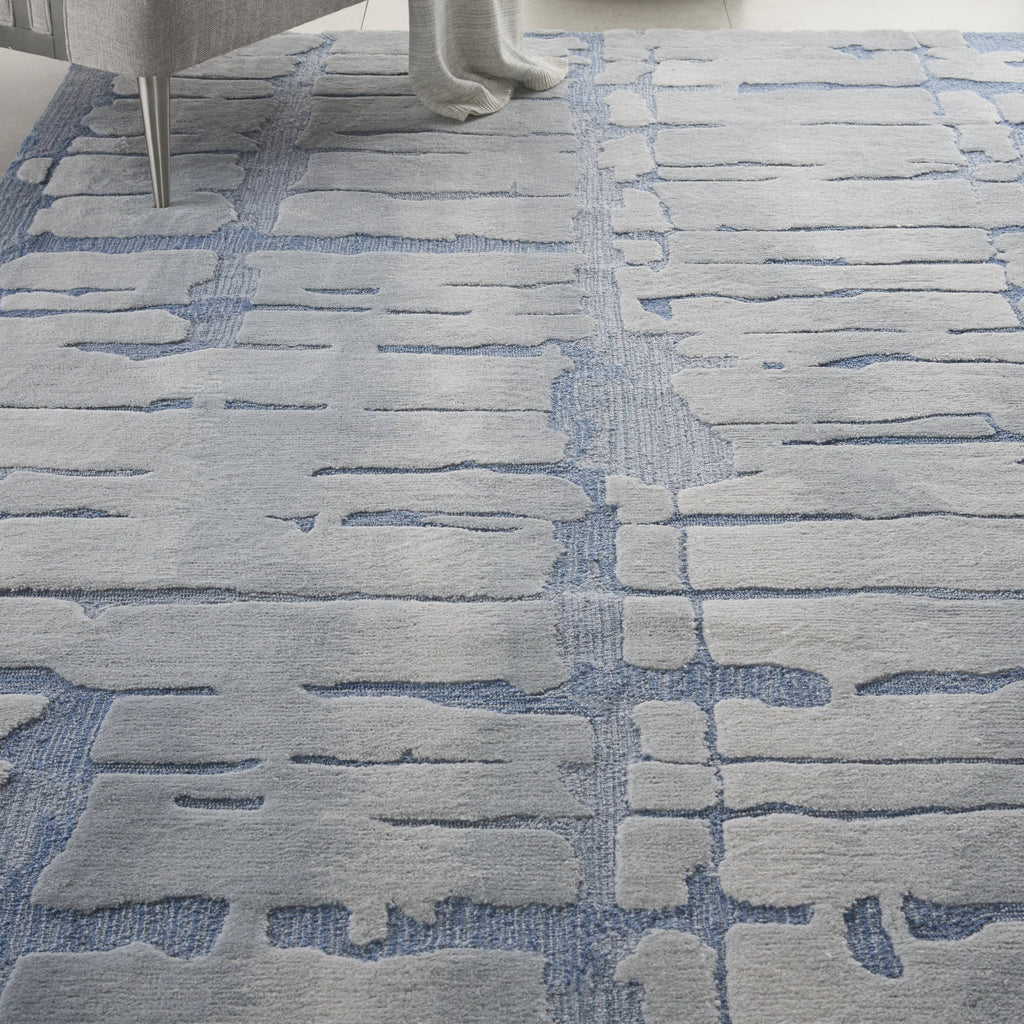 Angela Blue/Grey Area Rug RUGSANDROOMS 