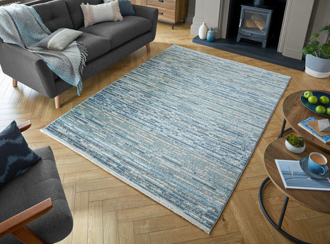 Lily Blue / Natural Area Rug