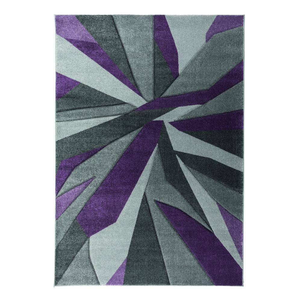 Shatter Purple/Grey Area Rug RUGSANDROOMS 