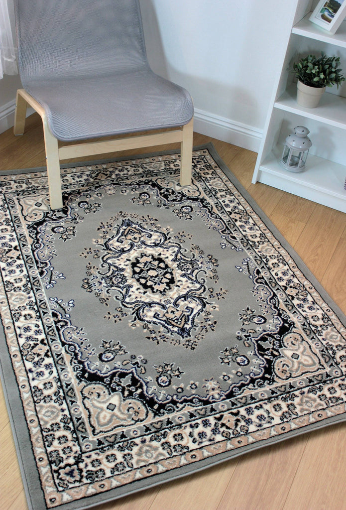 Yuri Grey Area Rug RUGSANDROOMS 