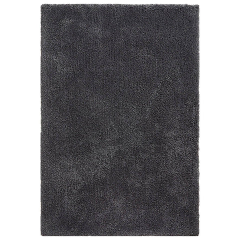 Soft Shaggy Charcoal Grey Area Rug RUGSANDROOMS 