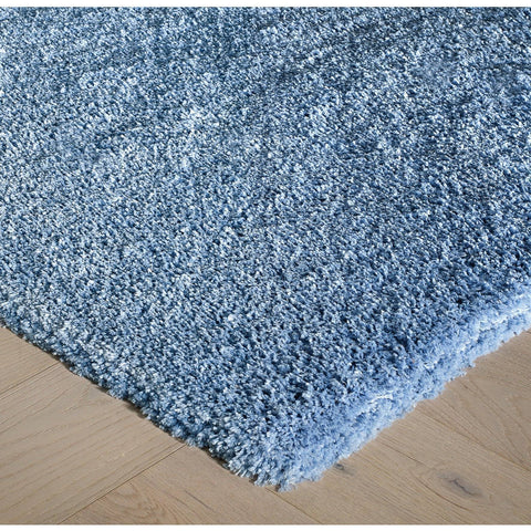 Image of Soft Shaggy Demin Blue Area Rug RUGSANDROOMS 