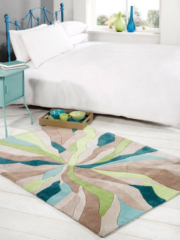Image of Mabel Teal/Green Area Rug RUGSANDROOMS 