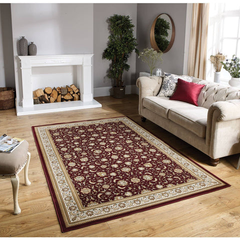 Tabriz Red Area Rug RUGSANDROOMS 