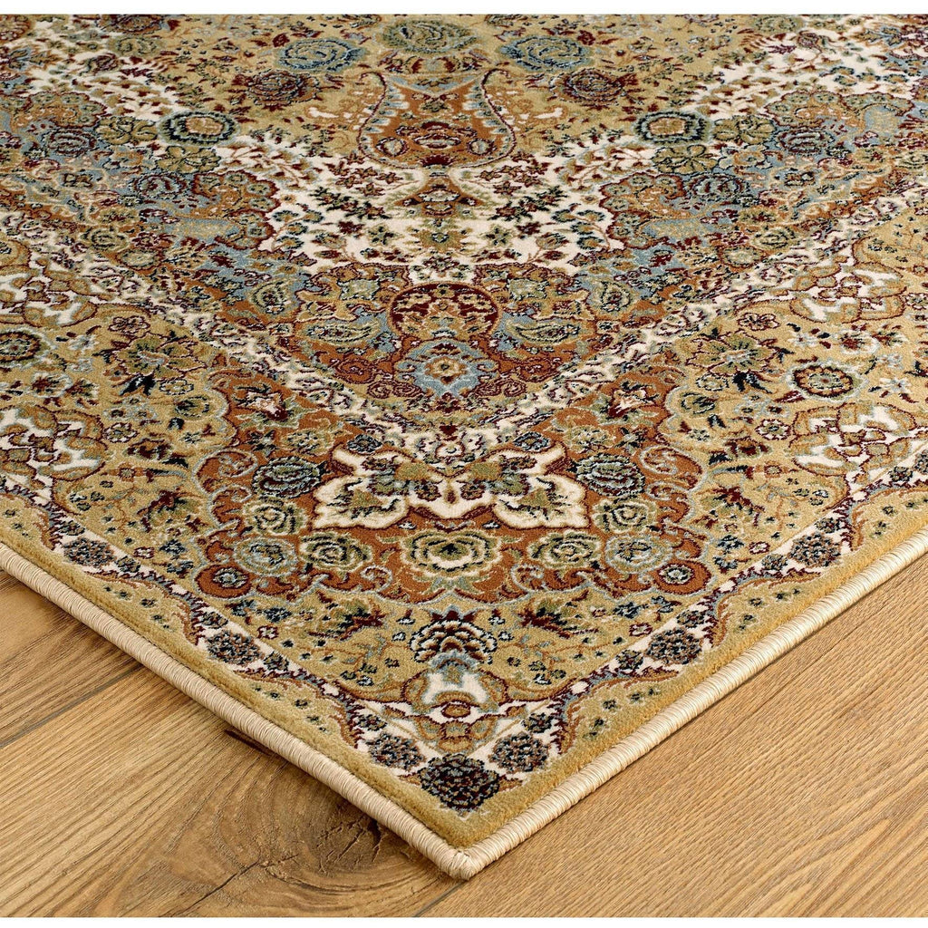 Tabriz Beige/Cream Area Rug RUGSANDROOMS 
