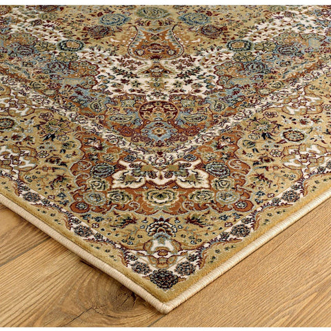 Image of Tabriz Beige/Cream Area Rug RUGSANDROOMS 