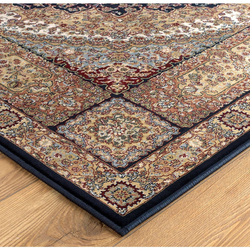 Tabriz Black/Beige Area Rug RUGSANDROOMS 