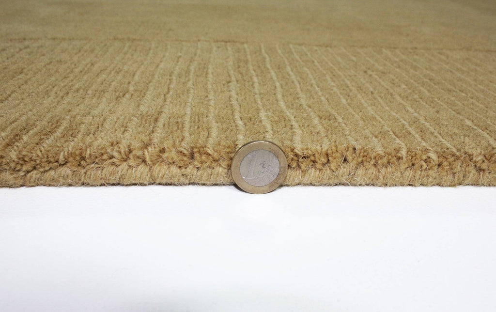 Plain Ochre Area Rug RUGSANDROOMS 