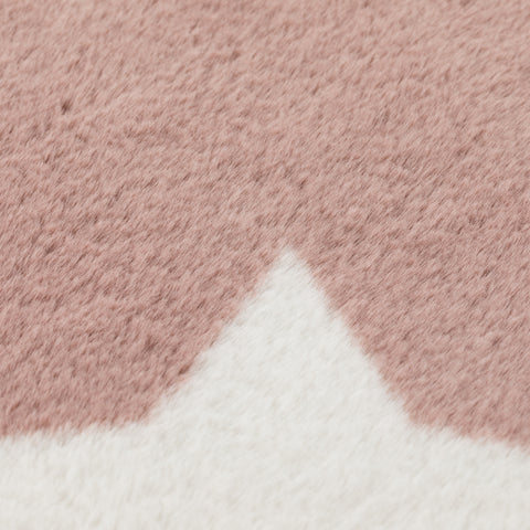 Image of Candy Floss Pink Stars Area Rug