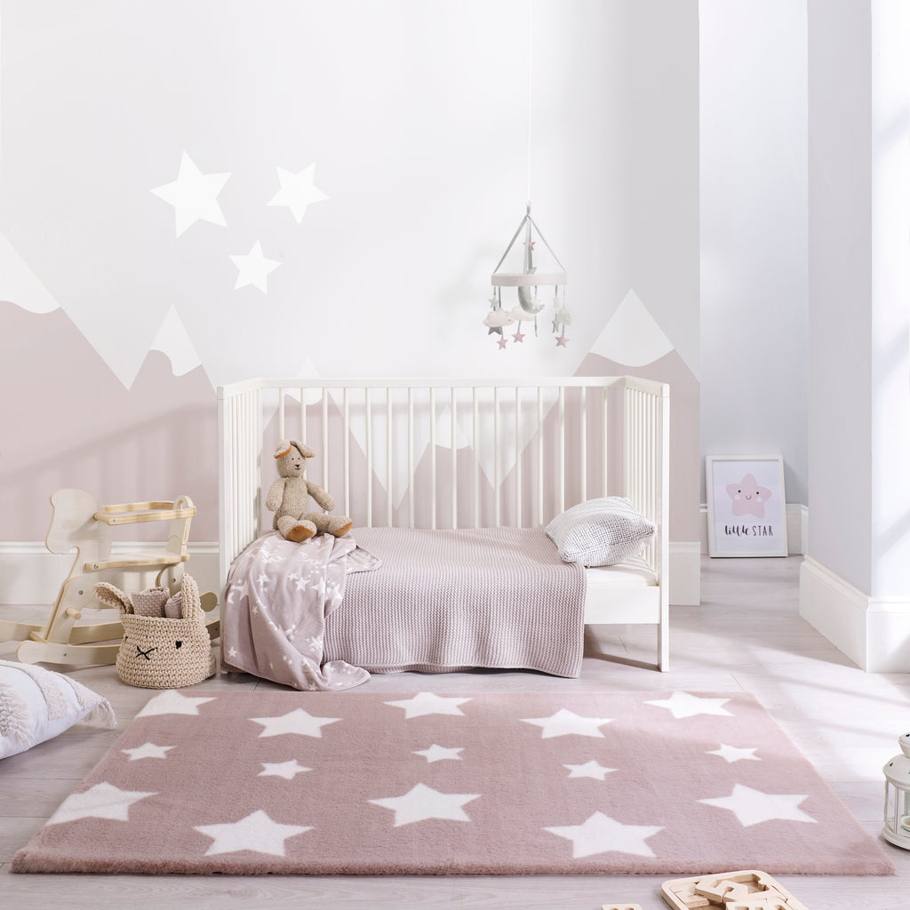 Caramel Cream Stars Area Rug
