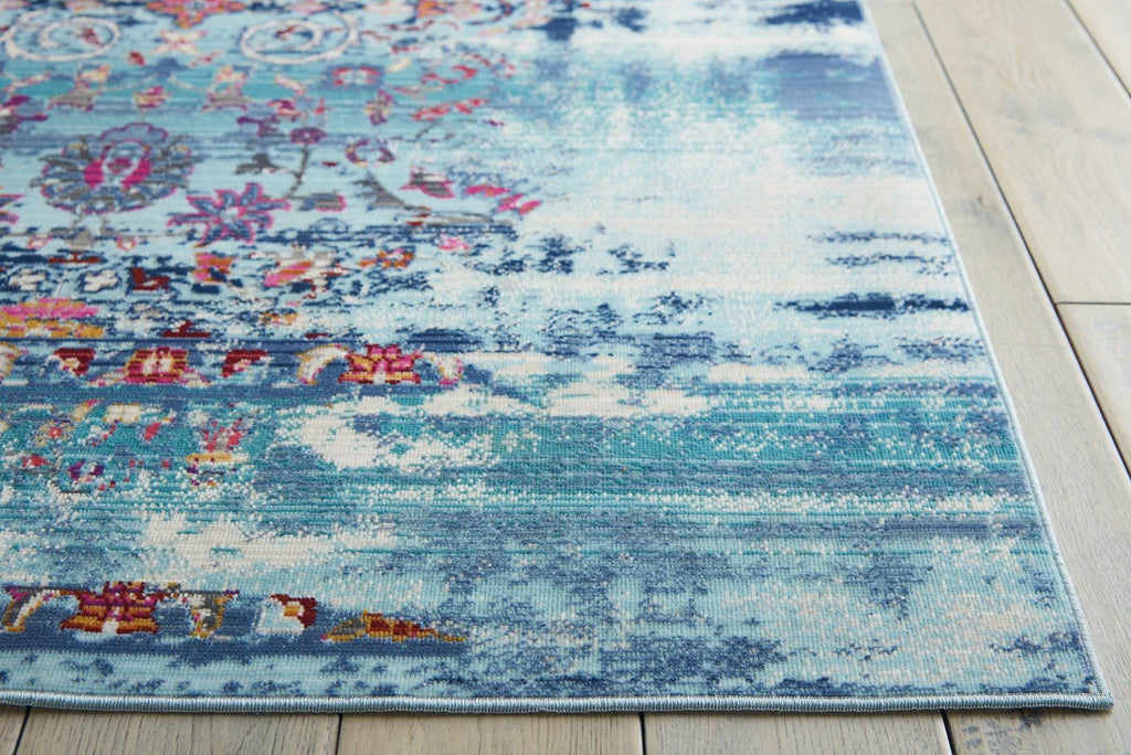 Kashan Blue Area Rug RUGSANDROOMS 