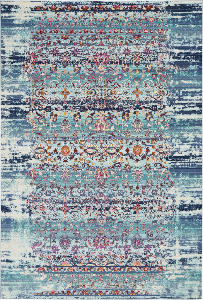 Kashan Blue Area Rug RUGSANDROOMS 
