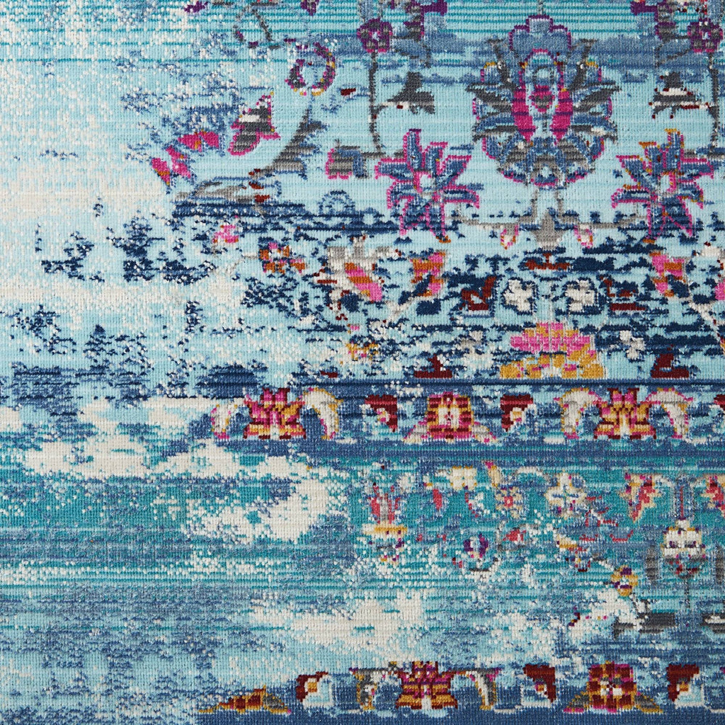 Kashan Blue Area Rug RUGSANDROOMS 