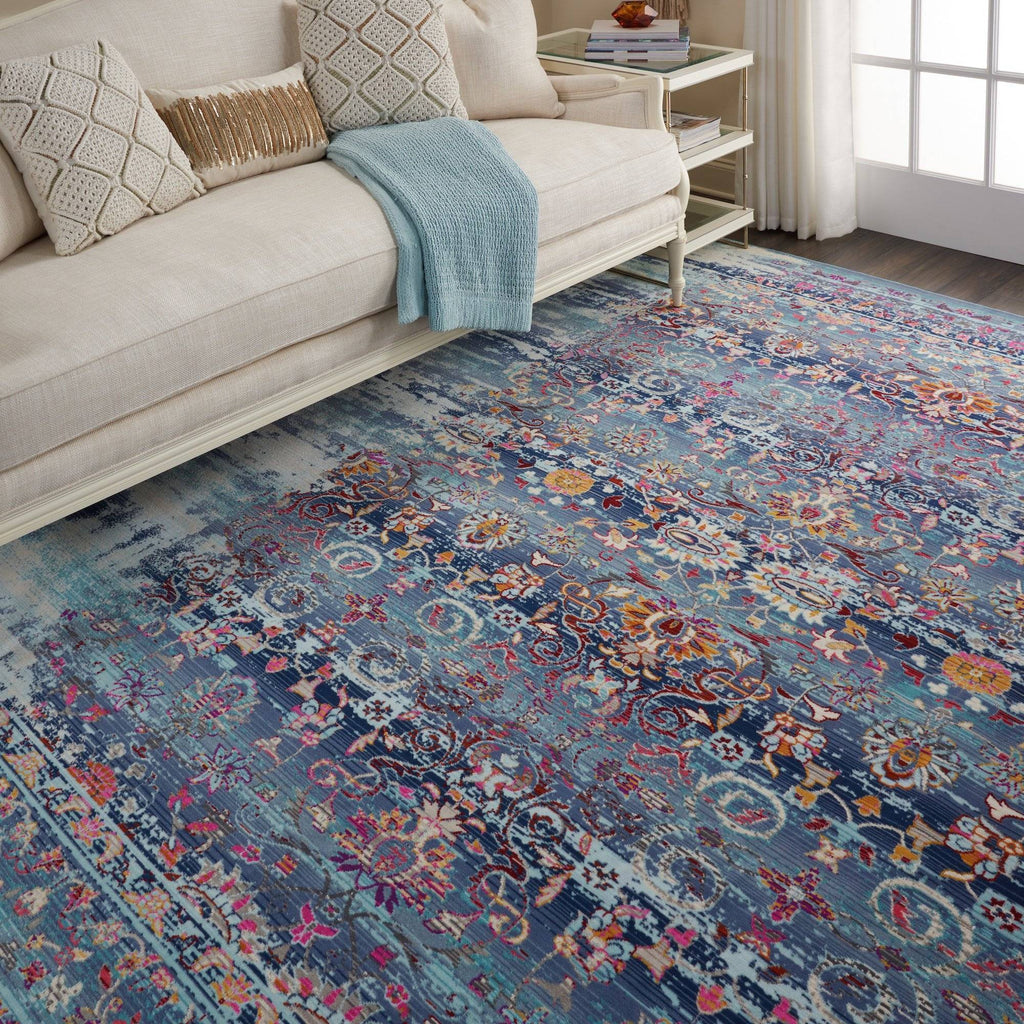 Kashan Blue Area Rug RUGSANDROOMS 