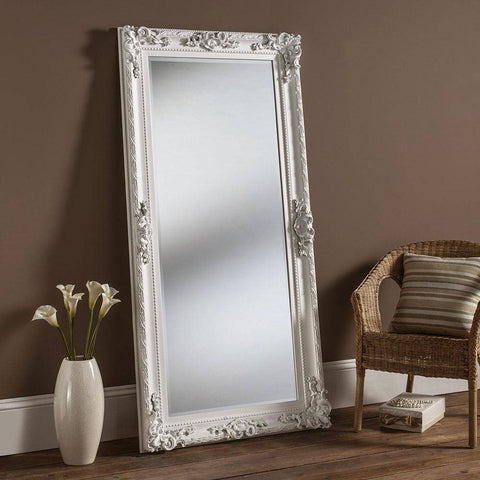 Image of Traditional White Wall Mirror RUGSANDROOMS 