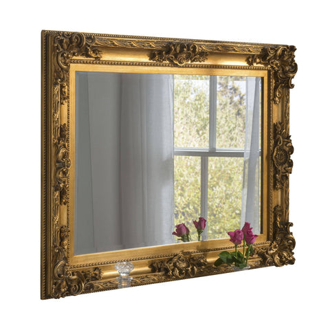 Vintage Gold Wall Mirror RUGSANDROOMS 