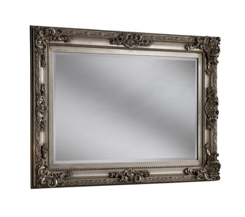 Silver Wall Accent Mirror RUGSANDROOMS 