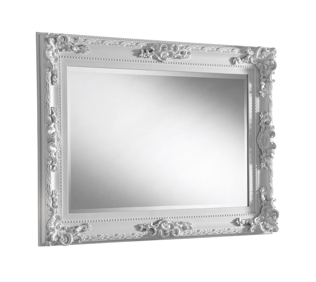 Traditional White Wall Mirror RUGSANDROOMS 
