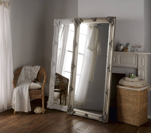 Image of Tirana Accent Mirror - White or Silver RUGSANDROOMS 
