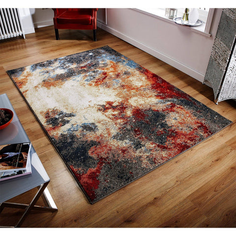 Abstract Multi Coloured Area Rug RUGSANDROOMS 