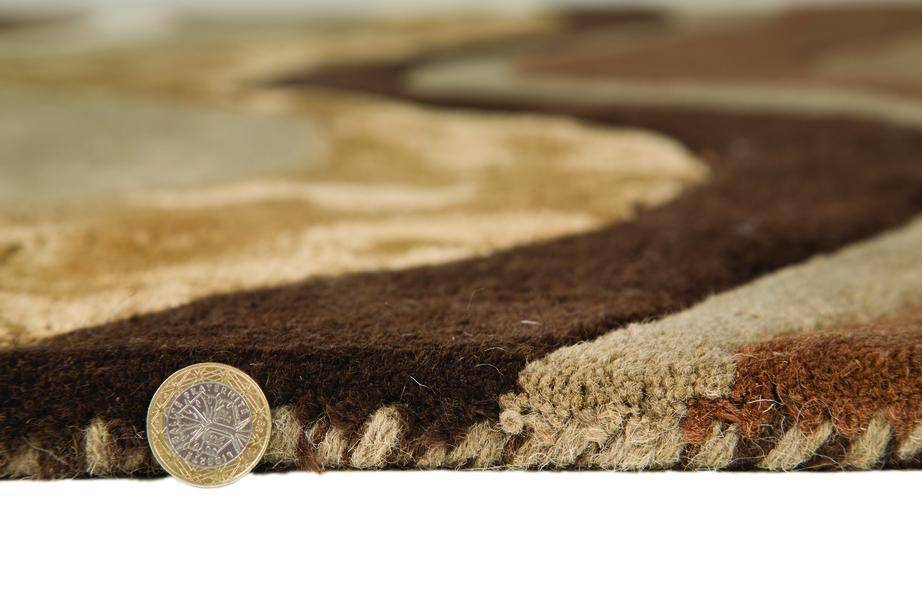 Regina Brown/Taupe Area Rug RUGSANDROOMS 