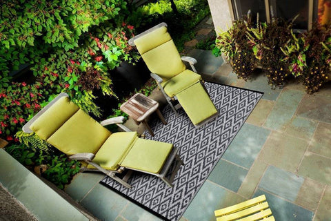 Image of Espero Charcoal Grey & White Indoor &Outdoor Reversible Rug cvsonia 