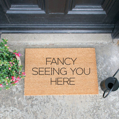 Fancy Seeing You Here Doormat RUGSANDROOMS 