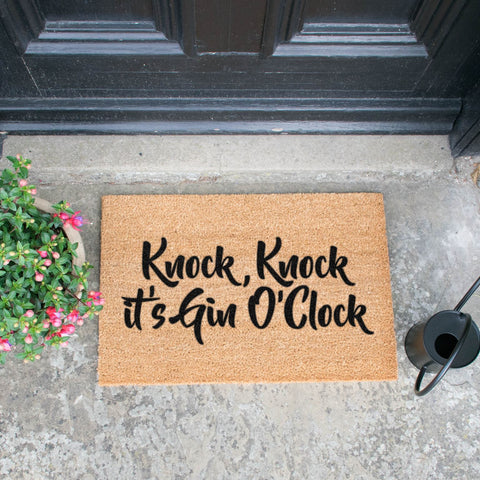 Gin O'Clock Doormat RUGSANDROOMS 