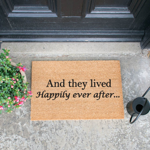 And they lived happily ever after doormat RUGSANDROOMS 