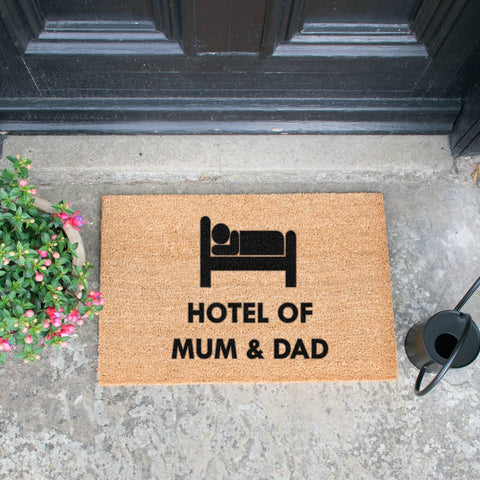 Hotel of Mum & Dad doormat RUGSANDROOMS 