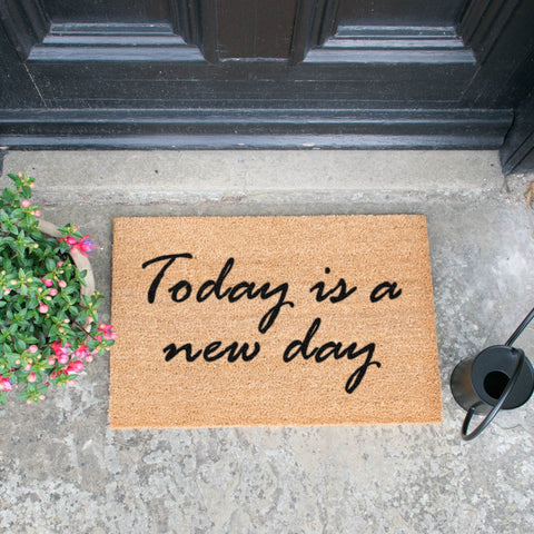 Today is a new day doormat RUGSANDROOMS 