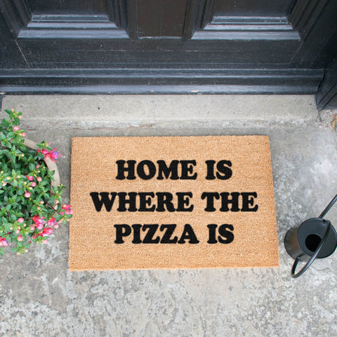 Home is where the pizza is Doormat RUGSANDROOMS 