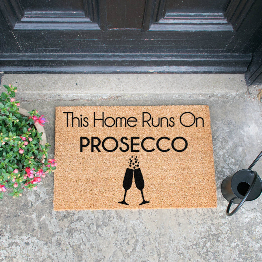 This Home Runs On Prosecco Doormat RUGSANDROOMS 