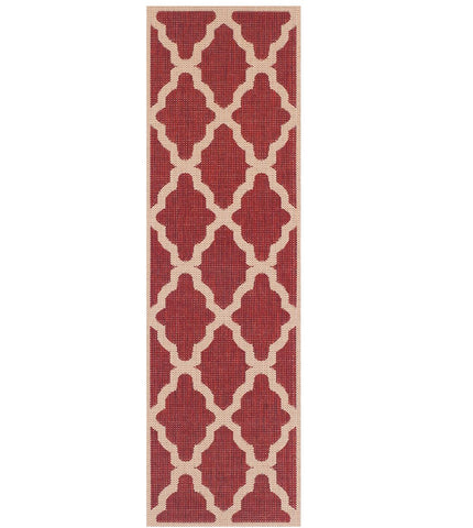Image of Trellis Red Area Rug RUGSANDROOMS 