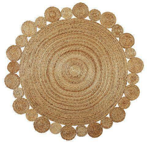 Image of Artisan Handmade Round Jute Rug , Natural cvsonia 