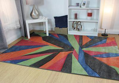 Shatter Multi-Coloured Area Rug RUGSANDROOMS 