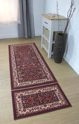 Meadow Burgundy Runner RUGSANDROOMS 