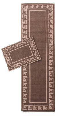 Greek Bordered Beige Runner RUGSANDROOMS 