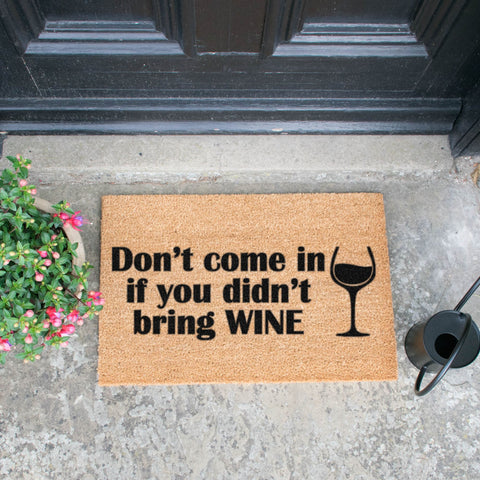 Without Wine Doormat RUGSANDROOMS 
