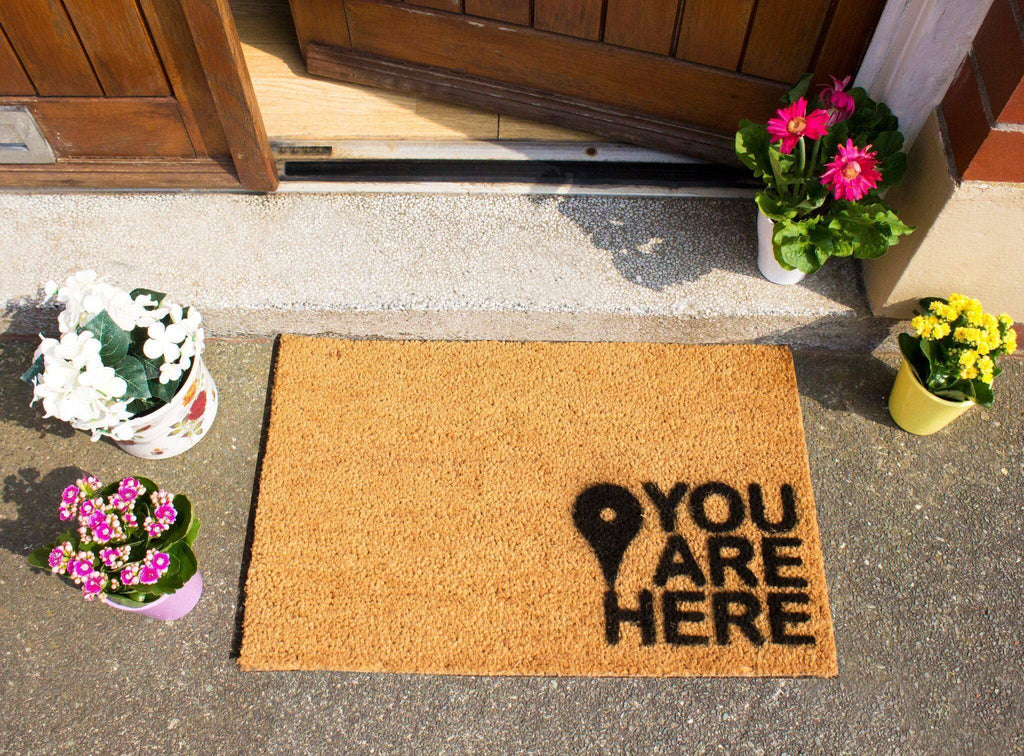 You are Here Doormat RUGSANDROOMS 